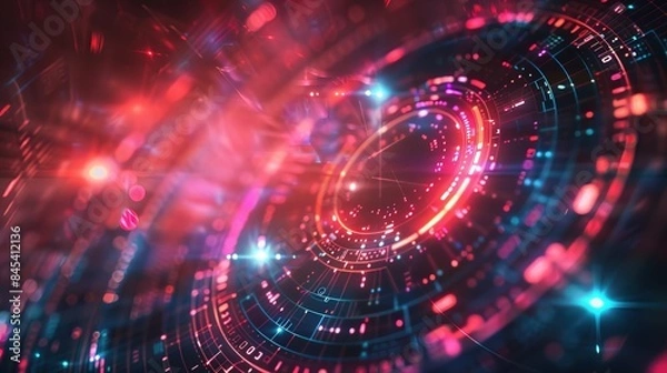 Fototapeta Ultra futurist tech abstract background