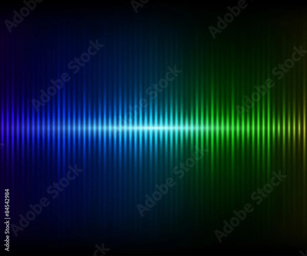 Obraz Colorful digital shining equalizer. Vector illustration.