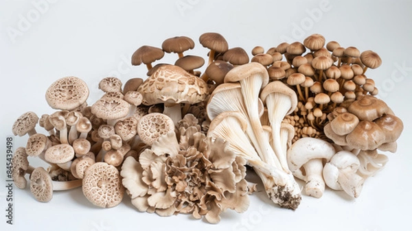Fototapeta 秋のきのこ 白背景