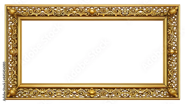 Obraz gold frame isolated on white