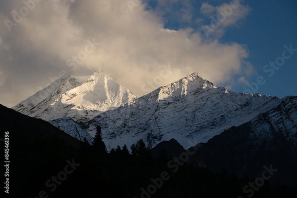 Obraz sunset over the mountains