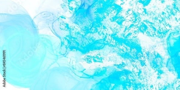 Fototapeta blue water splash watercolor smoke pattern underwater image easy to use pattern PNG file template fresh mind deep think white effect color reflection	