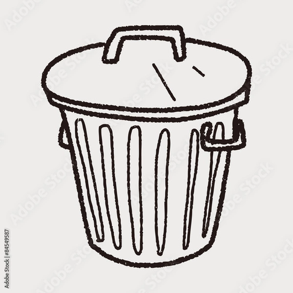 Obraz trash can doodle