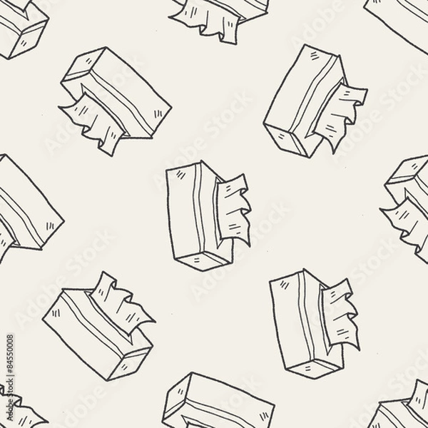 Fototapeta facial tissue doodle seamless pattern background