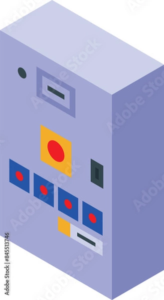 Obraz Electric fuse box featuring buttons and switches, essential for managing and safeguarding the flow of electricity in various settings