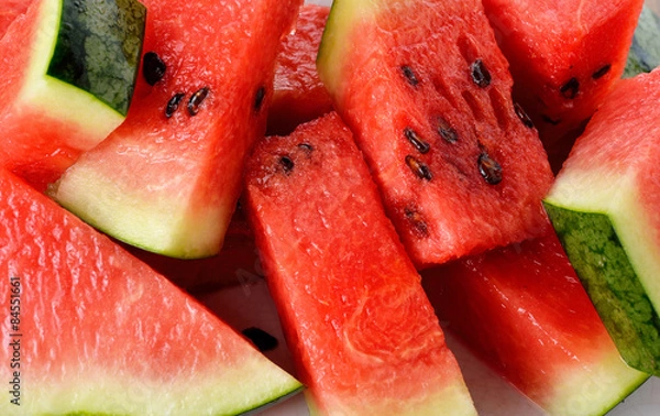 Obraz closeup sliced watermelon as background