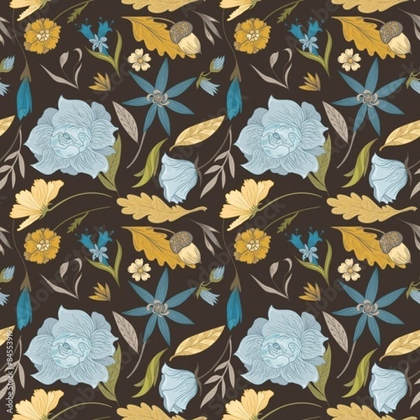 Fototapeta Vintage Floral Vector Pattern