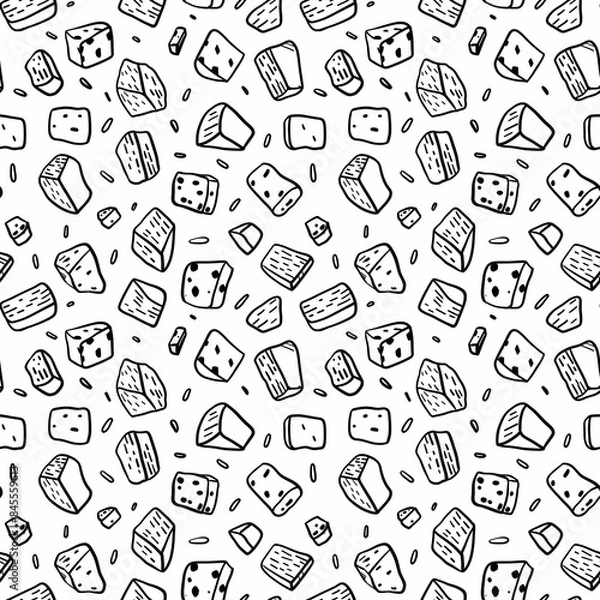 Fototapeta seamless doodle pattern