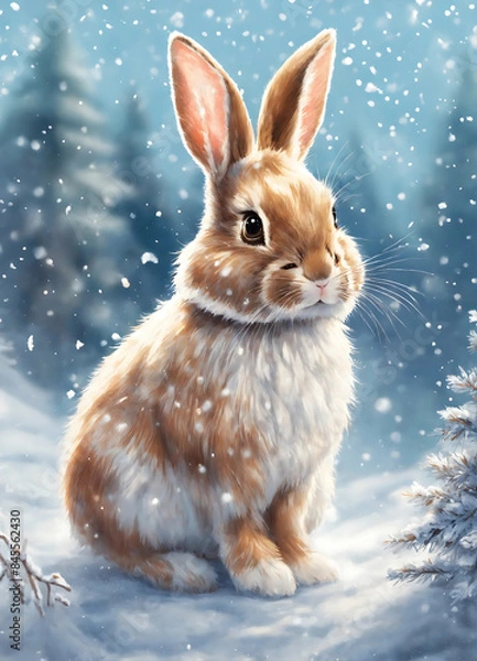 Obraz rabbit in the snow