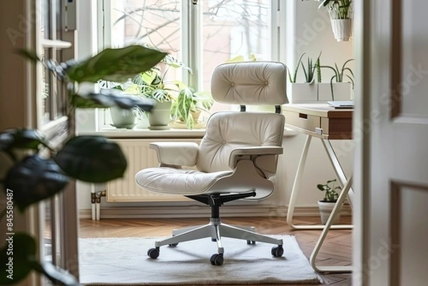 Fototapeta Stylish Home Office Spaces of Inspiring Designs for Productivity and Comfort