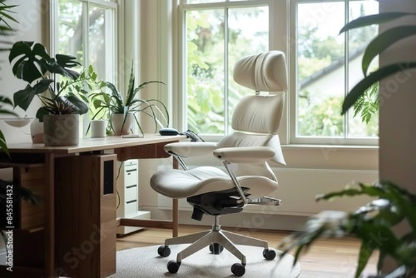 Fototapeta Stylish Home Office Spaces of Inspiring Designs for Productivity and Comfort