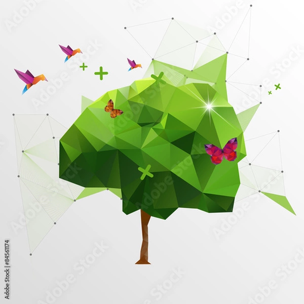 Fototapeta Origami tree 