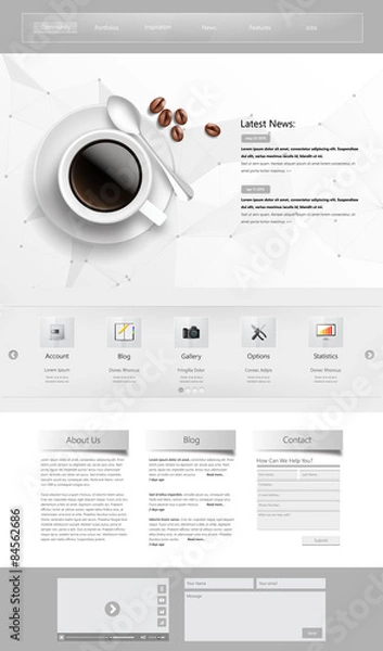 Fototapeta One page website design template.