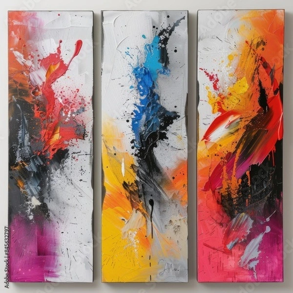 Fototapeta Abstract fluid art painting background in alcohol ink technique, mixture of pink, purple and yellow paints. Transparent over layers of ink create lines and gradients.