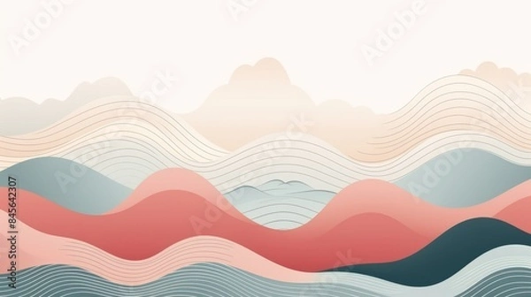 Obraz illustration of mountains background