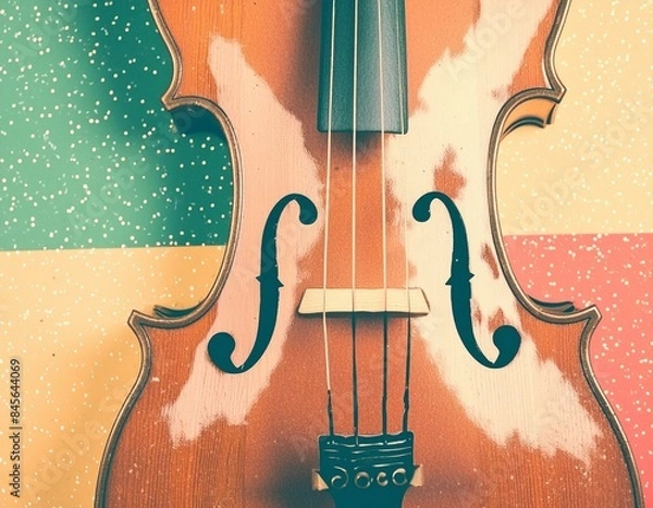 Obraz violin or viola on colorful background