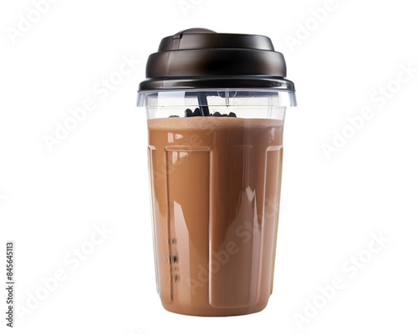 Obraz Protein Shake nutritious creamy in shaker bottle 