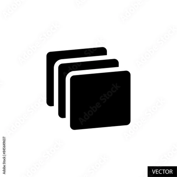 Obraz Layers, collection vector icon in glyph style design for website, app, UI, isolated on white background. Vector illustration.