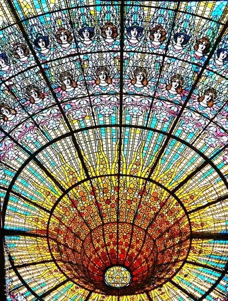 Obraz カタルーニャ音楽堂のステンドグラス