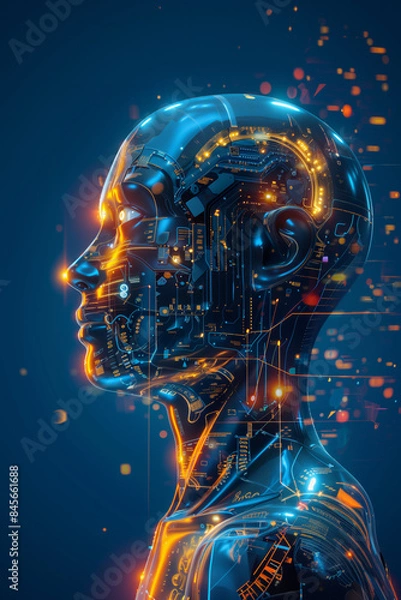 Obraz head of a robot - artificial intelligence