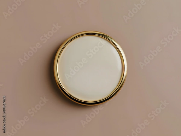 Obraz Blank top view pin badge mockup