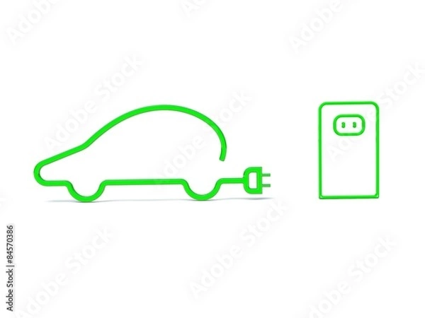 Obraz e-car symbol