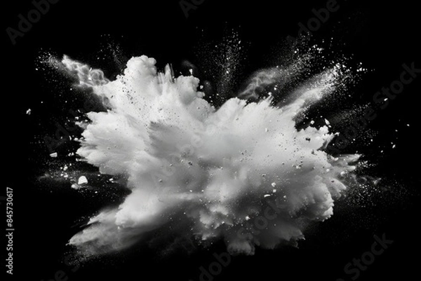 Fototapeta A close-up shot of a cloud of powder in mid-air, with a soft focus effect