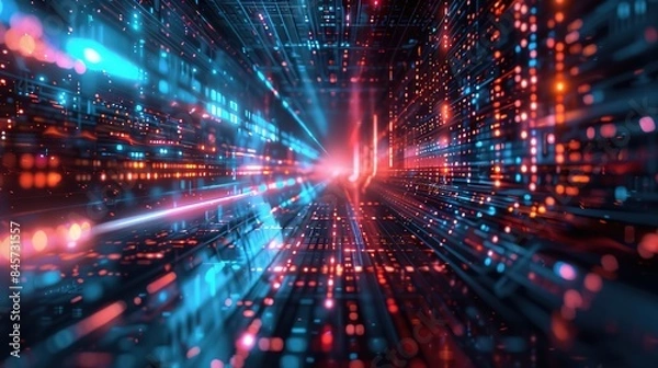 Fototapeta Future technology lines background, abstract future technology background