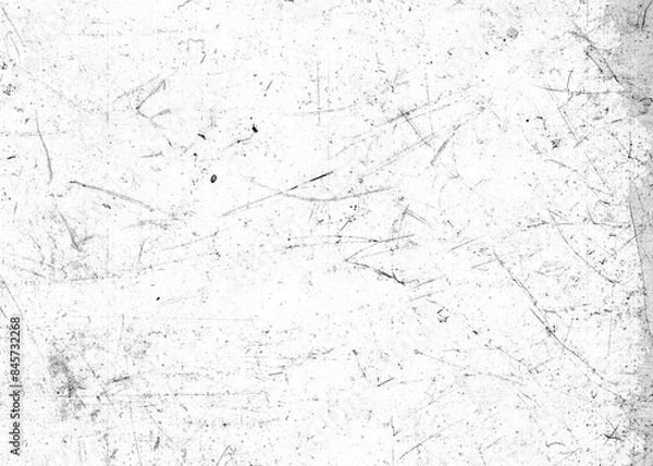 Fototapeta Vintage grunge paper texture isolated. Old worn overlay distressed background. Torn and crumpled pattern for cover. Vintage scratched grunge effect for design.	