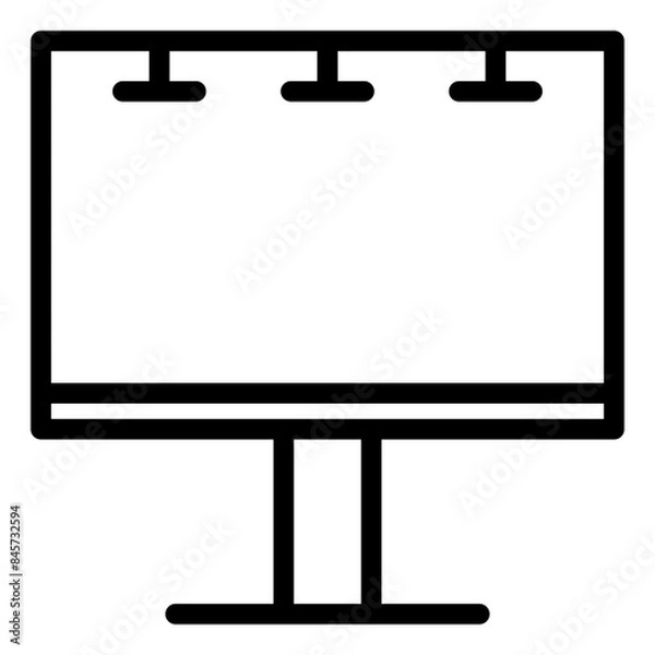 Fototapeta billboard line icon vector illustration isolated on white background