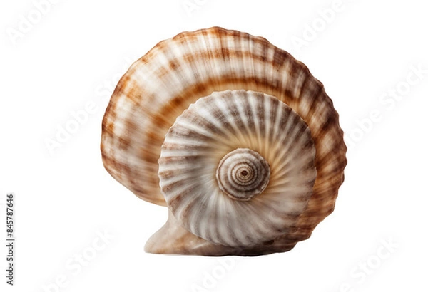 Fototapeta Seashell isolated on transparent background cutout