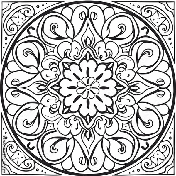 Obraz Mandala Coloring page 