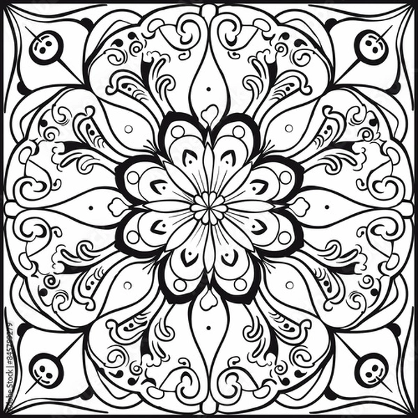 Obraz Mandala Coloring page 