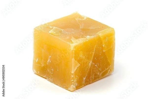 Fototapeta Chicken stock cube alone on a white background