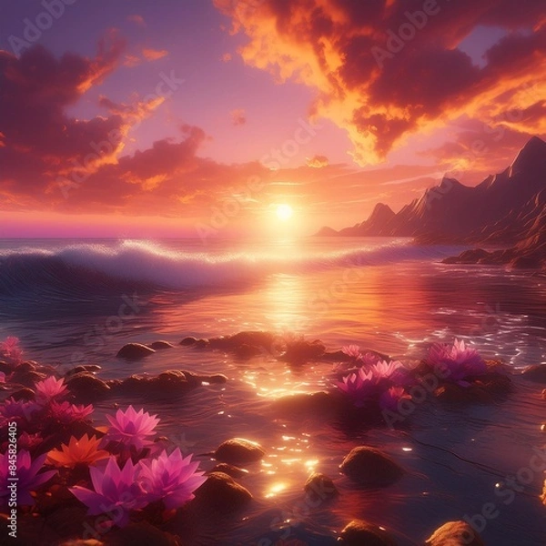 Obraz sunset over the sea