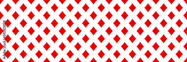 Obraz horizontal red diamond shape quadrangle seamless design for pattern and background.