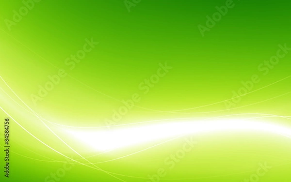 Fototapeta Abstract green background with white wave. Vector illustration