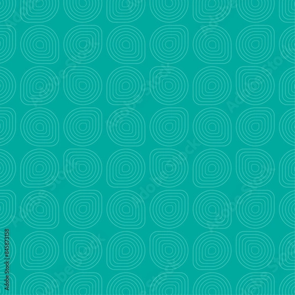 Fototapeta Seamless pattern with circles abstract minimalist color emerald concept decoration vector