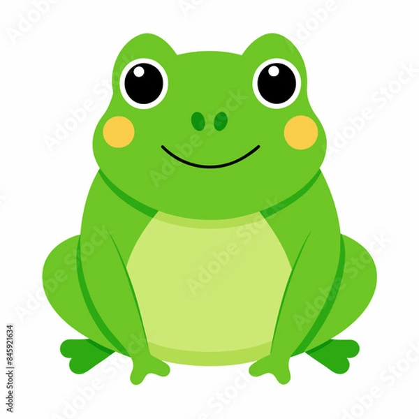 Obraz Charming Frog Vector Illustrations on White Background: Perfect for Design Projects