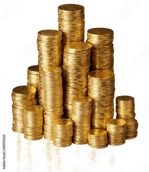 Fototapeta Coin, Gold, Stack.
