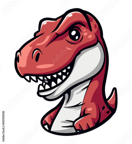Fototapeta T-Rex Head Character Vector Graphic