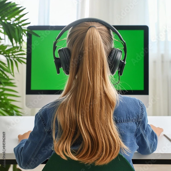 Obraz people with computer