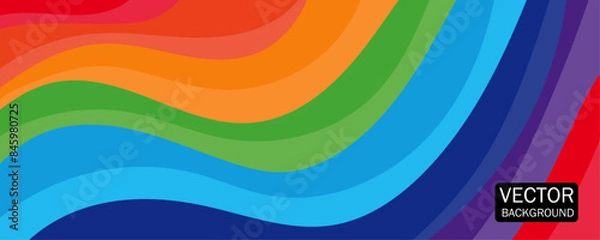 Obraz Rainbow Colours Abstract Vector Background.