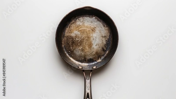 Fototapeta Frying pan separated on a white backdrop