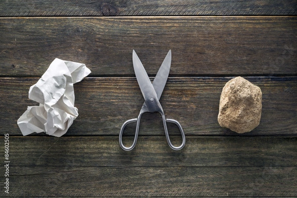 Obraz Rock, papier, nożyczki