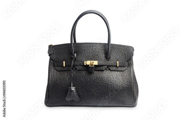 Obraz Black female bag isolated on white background