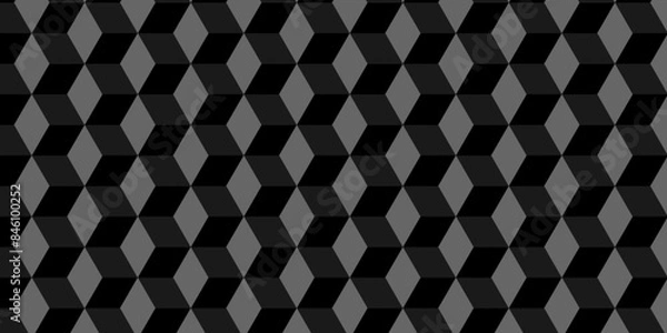 Fototapeta 	
Vector of cube geometric pattern grid backdrop triangle background. Abstract cube geometric tile and mosaic wall or grid backdrop hexagon technology. black or gray geometric block cube structure.