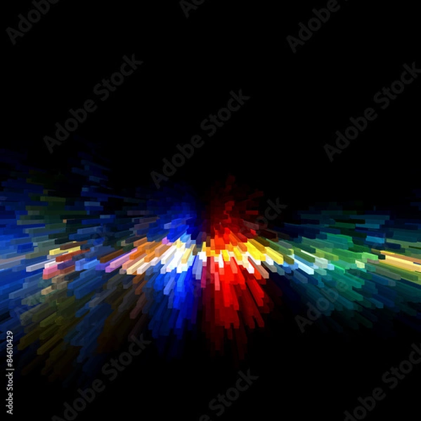 Obraz Colorful extrude geometric abstract background