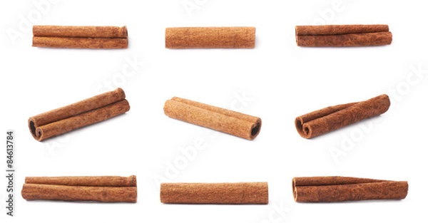 Obraz Multiple single cinnamon sticks