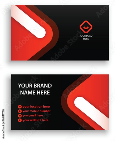 Obraz Professional Business Card Design, Stylish Business Card Design Inspirations Editable vector file
